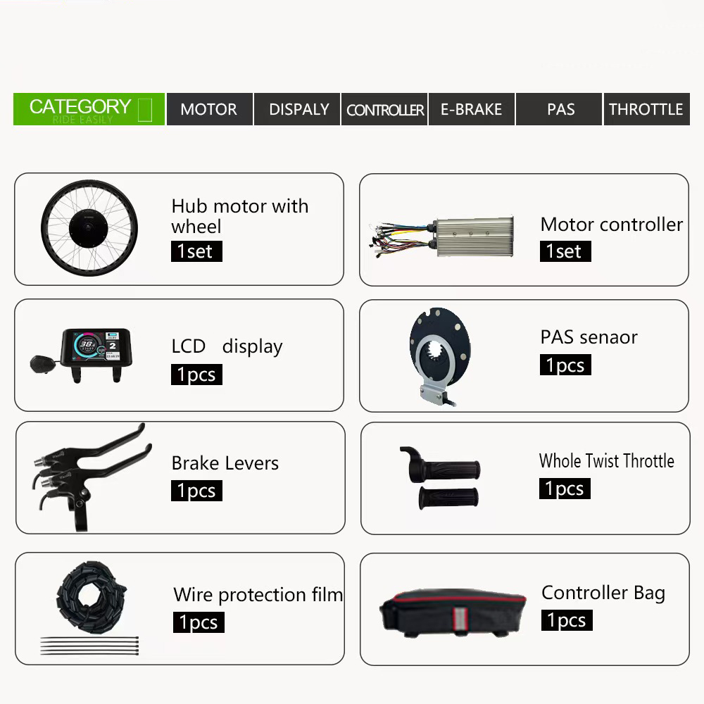 Mtx39 60v 72v 3000w Rear Hub M - đánh giá và giá Ebike Conversion Kit 72V 3000W
