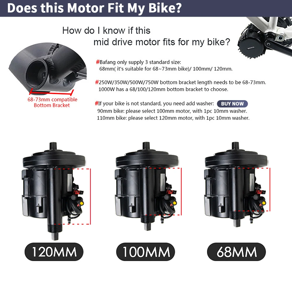 Bafang BBSHD 1000W 52V 48V 68m - đánh giá và giá Mid Drive Motor Kit 52V 1000W