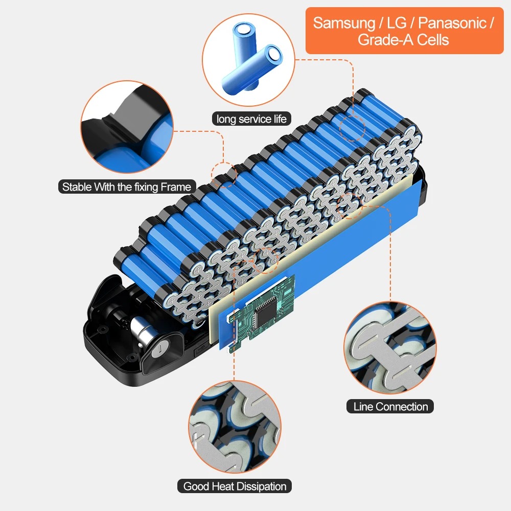 New for Hailong 36V 48V 52V Br - đánh giá và giá Ebike Battery 48V 20Ah Hailong